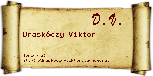 Draskóczy Viktor névjegykártya