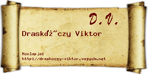 Draskóczy Viktor névjegykártya