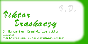 viktor draskoczy business card